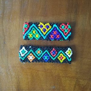 Ethnic Tribal Beaded Stretch Bracelets Set of 2
